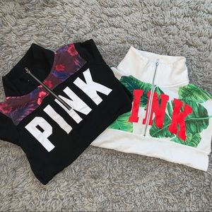 VS PINK quarter zip sweatshirts☺️